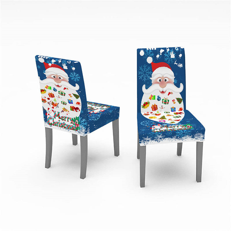 Christmas Waterproof Dust-Proof Tablecloth Covers And Stretchable Chair Covers