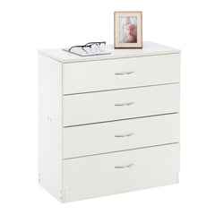 Modern 4-Drawer Wooden Bedside Table