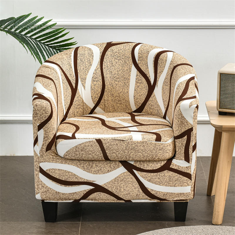 2 Piece Printed Club Chair Slipcover