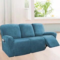 8Pcs/Set Velvet Recliner Sofa Covers