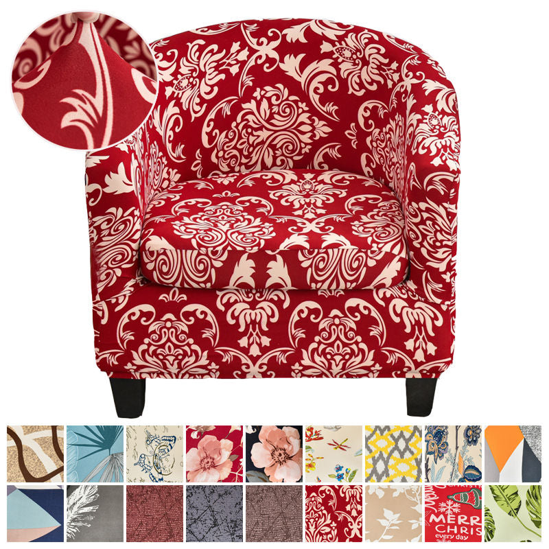 2 Piece Printed Club Chair Slipcover