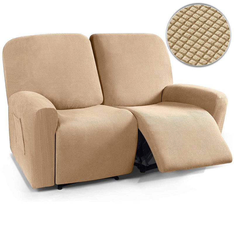 1/2/3/4 Seater Knitted Jacquard Recliner Chair Covers