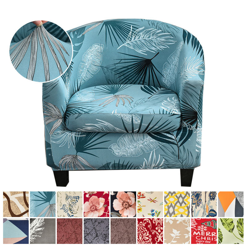 2 Piece Printed Club Chair Slipcover