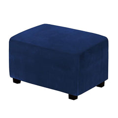 Velvet Rectangle Ottoman Slipcovers