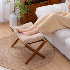 Foldable Foot Stool with Detachable Cushion