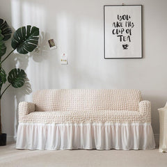 Universal Sofa Slipcover with Ruffle Skirt