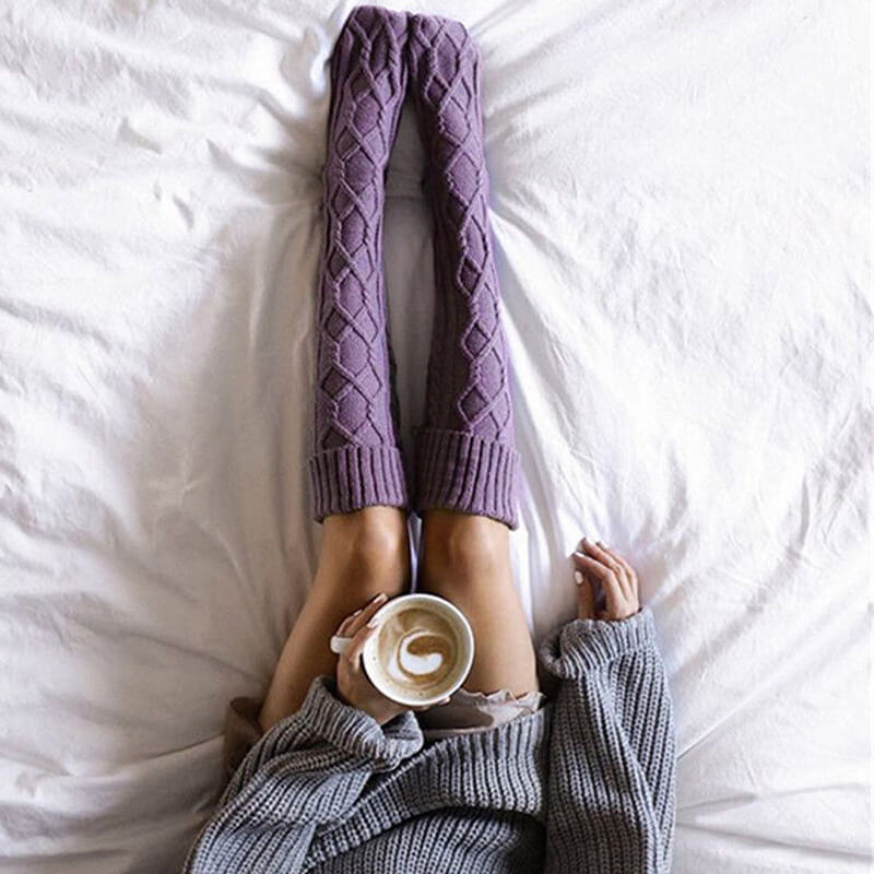 Women's Over Knee Knitted Thigh High Socks