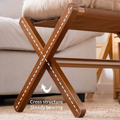 Foldable Foot Stool with Detachable Cushion