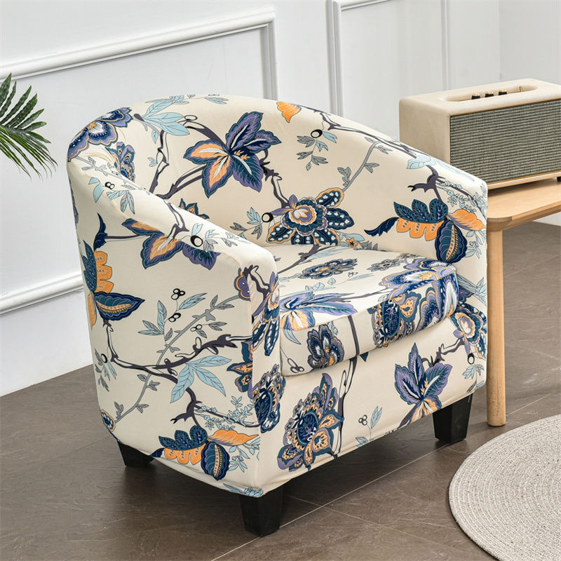 2 Piece Printed Club Chair Slipcover