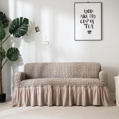 Universal Sofa Slipcover with Ruffle Skirt