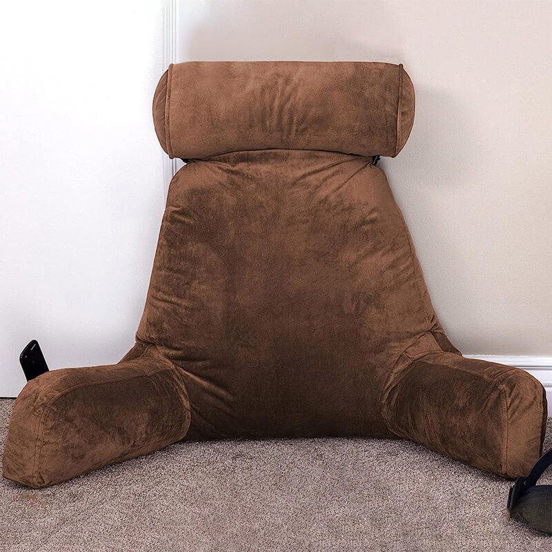 Velvet Reading Pillow with Support Arms