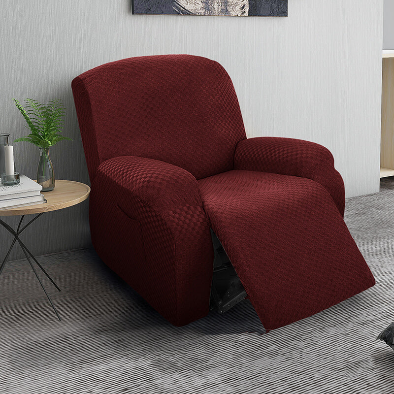 Stretch Square Jacquard Recliner Chair Cover 4 Pieces