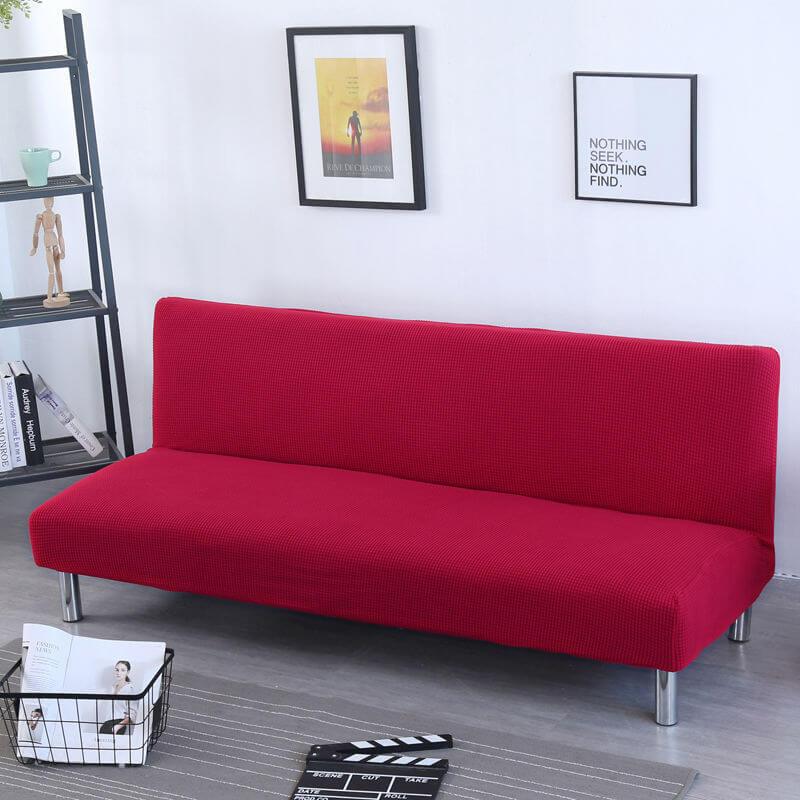 Stretch Jacquard Armless Sofa Slipcover