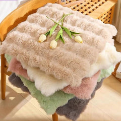 2Pcs Anti-slip Faux Fur Chair Cushions