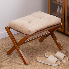Foldable Foot Stool with Detachable Cushion