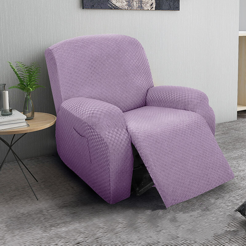 Stretch Square Jacquard Recliner Chair Cover 4 Pieces