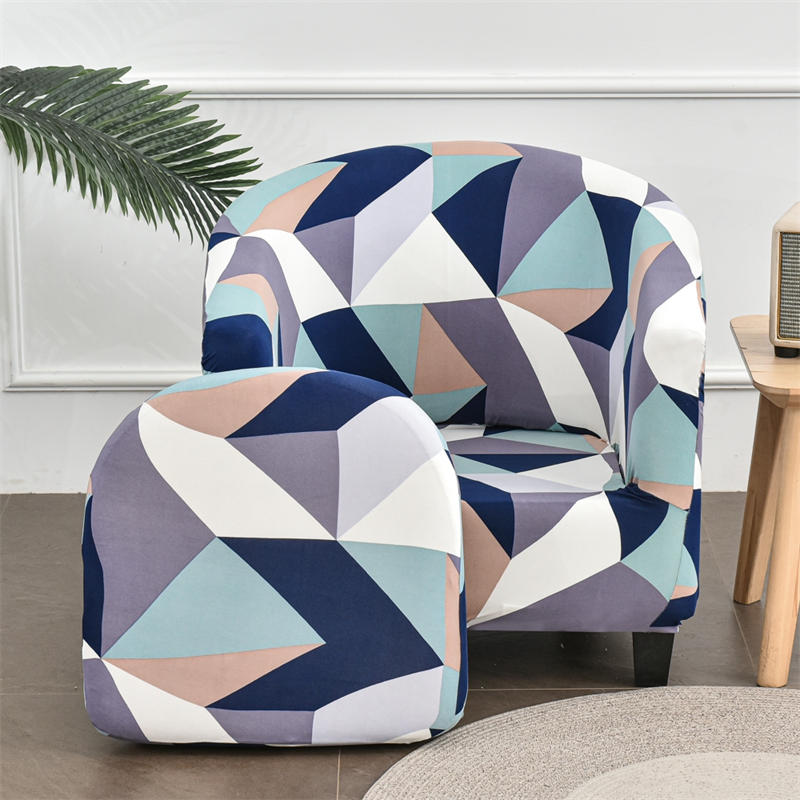 2 Piece Printed Club Chair Slipcover