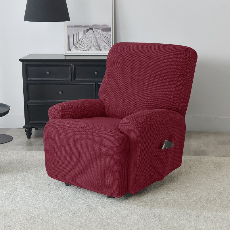 1/2/3/4 Seater Knitted Jacquard Recliner Chair Covers