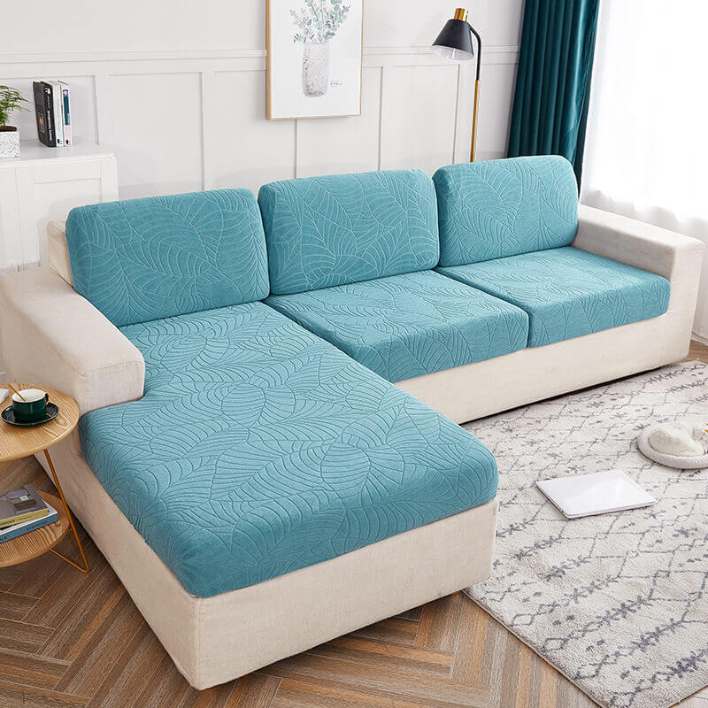 Water Resistant Jacquard Corner Sofa Seat Cushion Cover