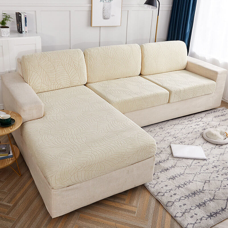 Water Resistant Jacquard Corner Sofa Seat Cushion Cover