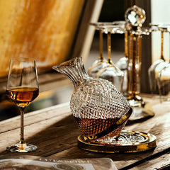 360° Rotating Crystal Wine Decanter