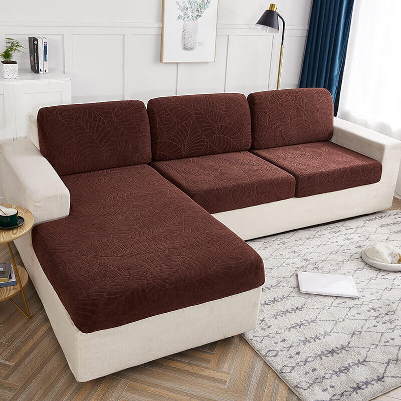 Water Resistant Jacquard Corner Sofa Seat Cushion Cover