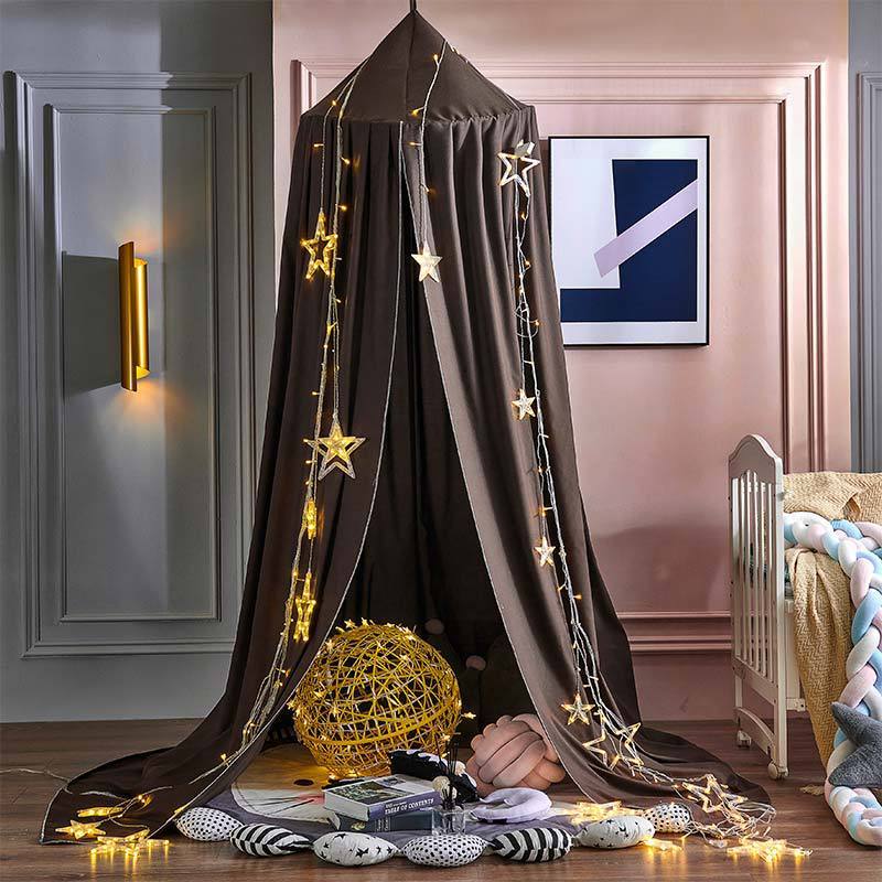 bed canopy-dark coffee
