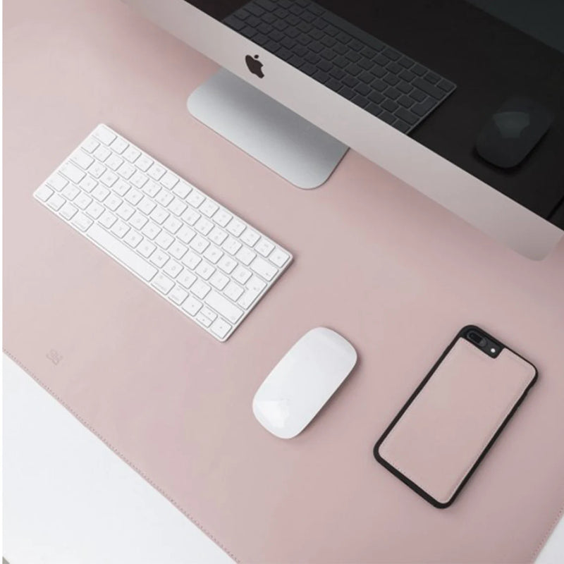 Double-Sided PU Leather Desk Mat, Sewing Edge