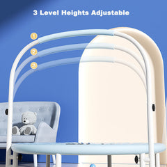 40inch Kids Trampoline, Foldable Rebounder with Adjustable Handle