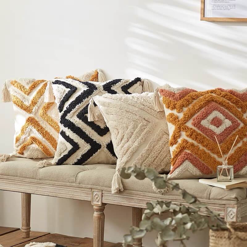 Boho Decorative Pillows & Pillow Covers for Bed Couch