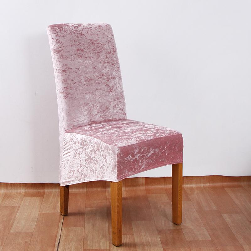 Stretch Crushed Velvet XL Chair Covers-pink