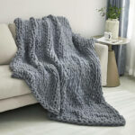 Chenille Yarn Chunky Knit Blankets