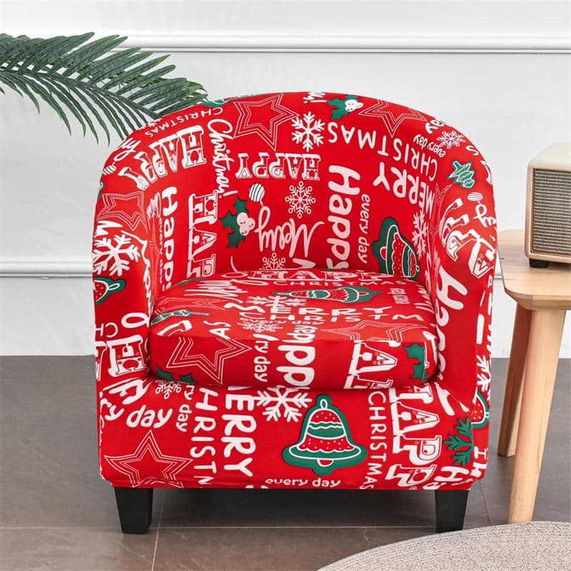 2 Piece Printed Club Chair Slipcover