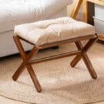 Foldable Foot Stool with Detachable Cushion