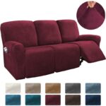 8Pcs/Set Velvet Recliner Sofa Covers