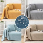 Waterproof Sofa Throws Blanket Covers with Jacquard Edge