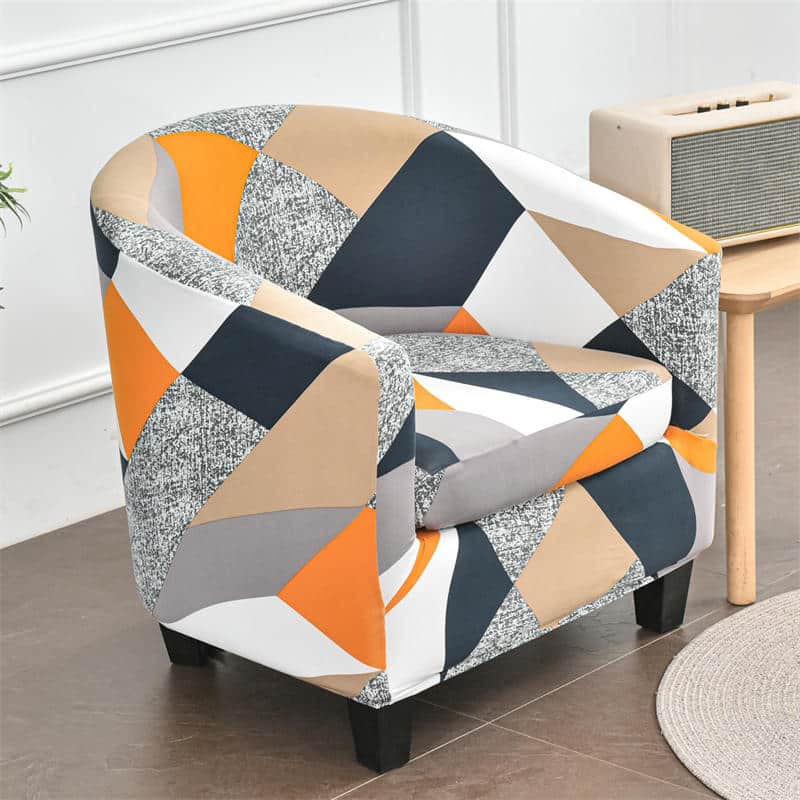 2 Piece Printed Club Chair Slipcover