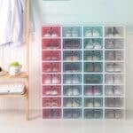 Plastic Drawer Type Stackable Shoe Box Case