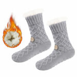 Women Warm Fluffy Fleece Lining Slipper Socks