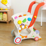 Wooden Baby Learning Walker with Adjustable Height