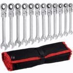 12 Piece Flexible Ratcheting Wrench Set 8-19mm